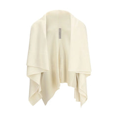 Rick Owens Cream Fleece Wool Cardigan