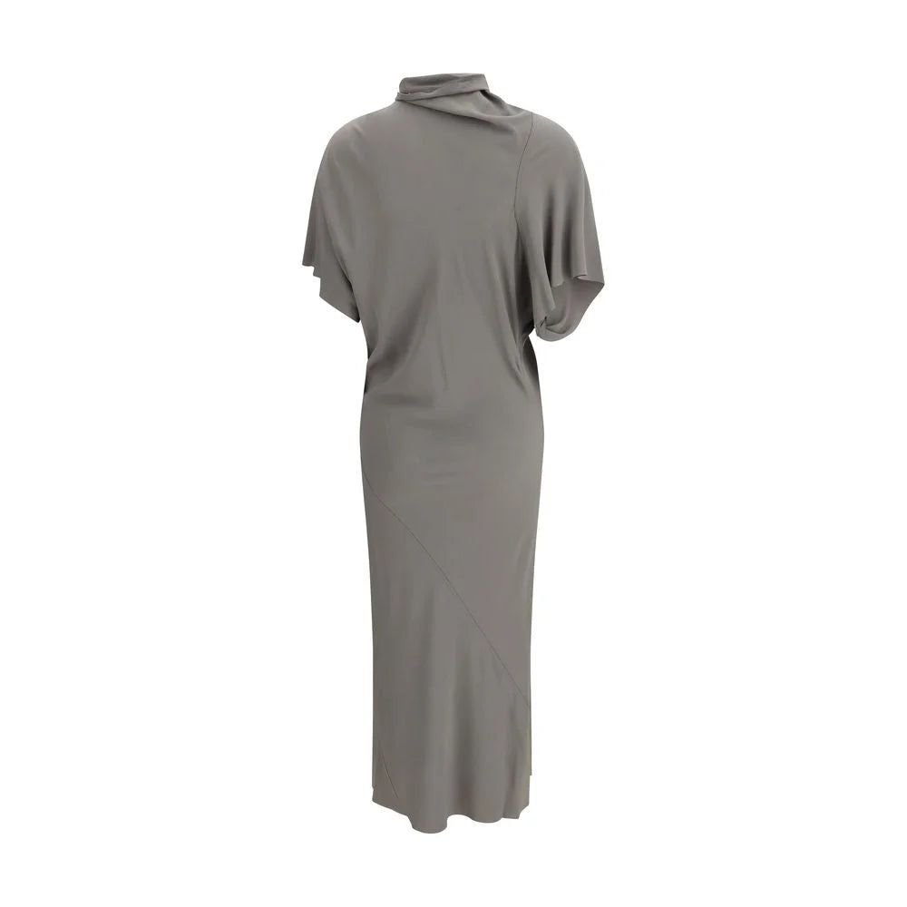 Rick Owens Gray Acetate Casual Dress