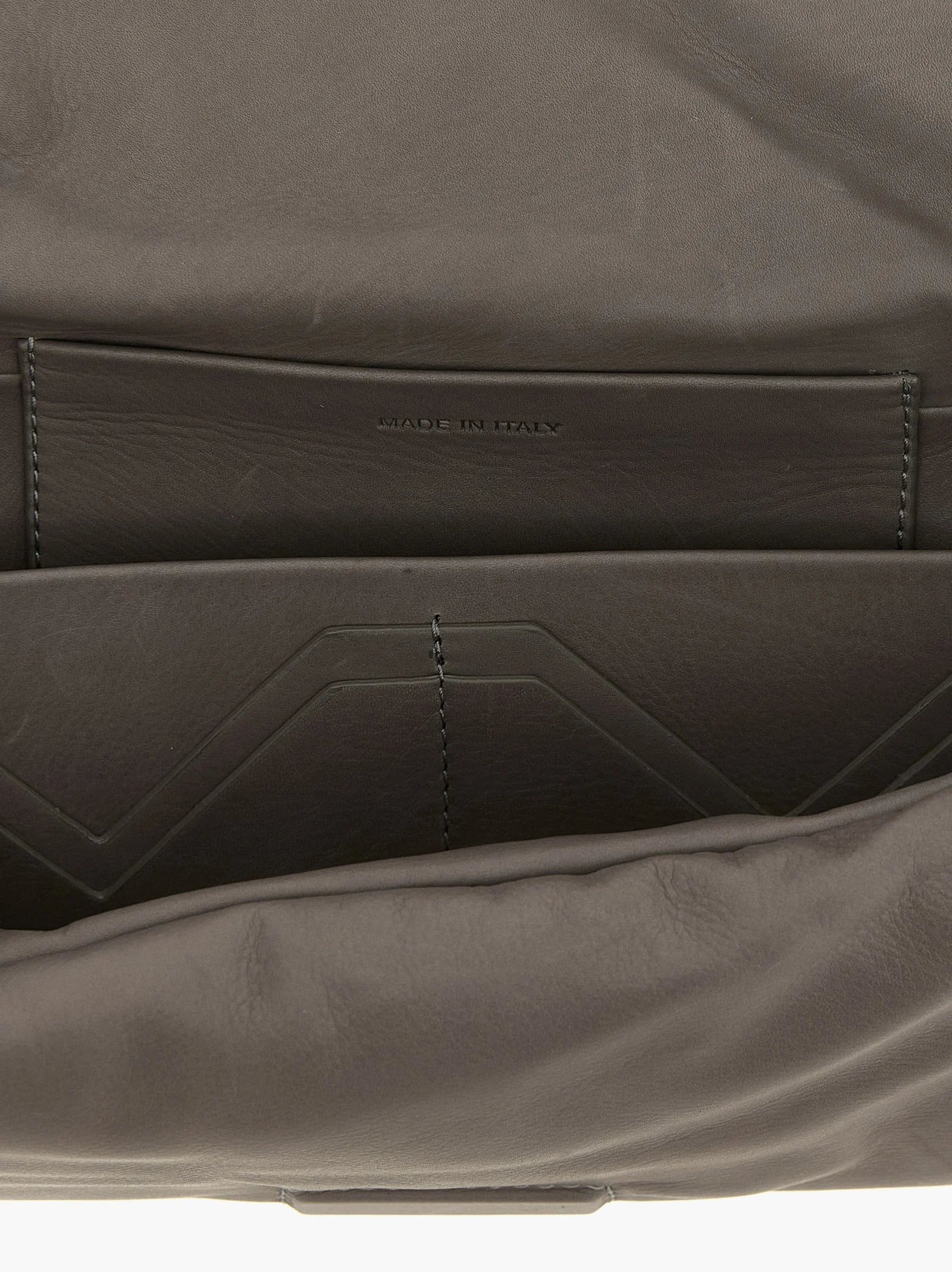Rick Owens Gray Calfskin Clutch Bag