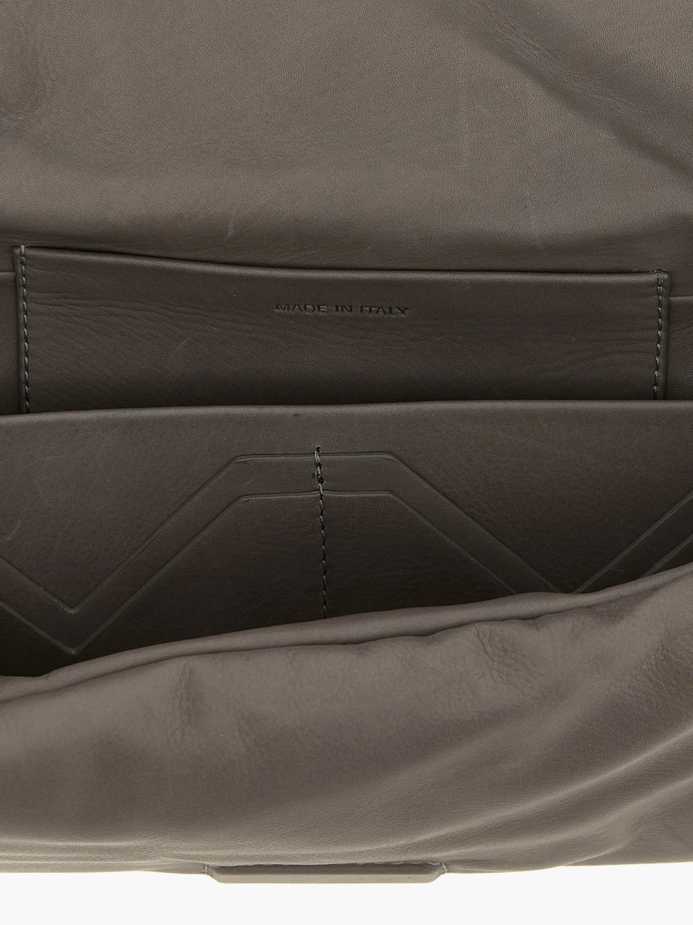 Rick Owens Gray Calfskin Clutch Bag