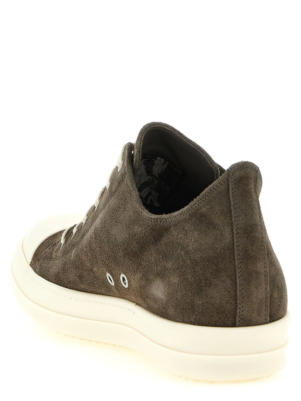 Rick Owens Gray Calfskin Low Top Sneakers - EU45/US12