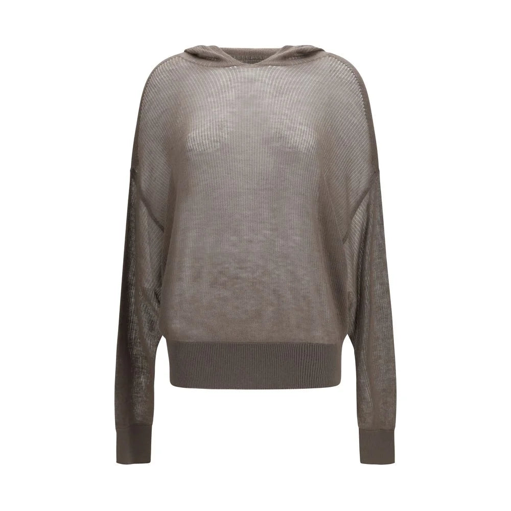 Rick Owens Gray Cashmere Hoodie - M