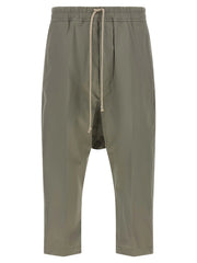 Rick Owens Gray Cotton Cropped Pants