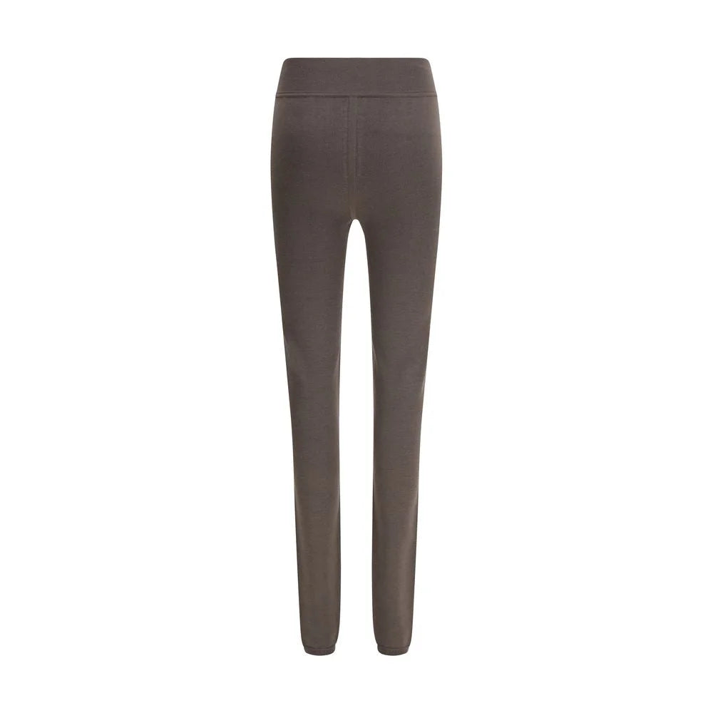 Rick Owens Gray Fleece Wool Leggings