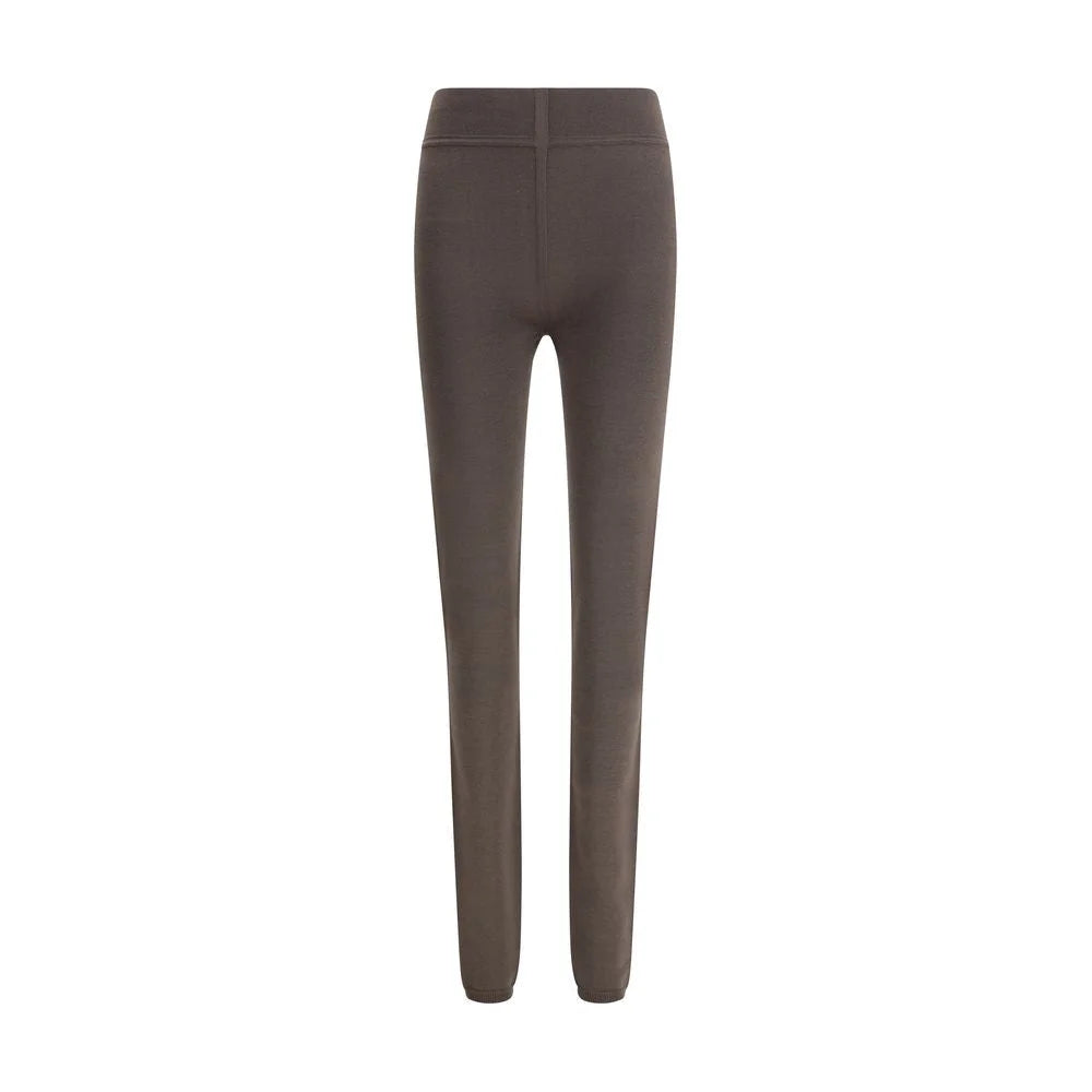 Rick Owens Gray Fleece Wool Leggings