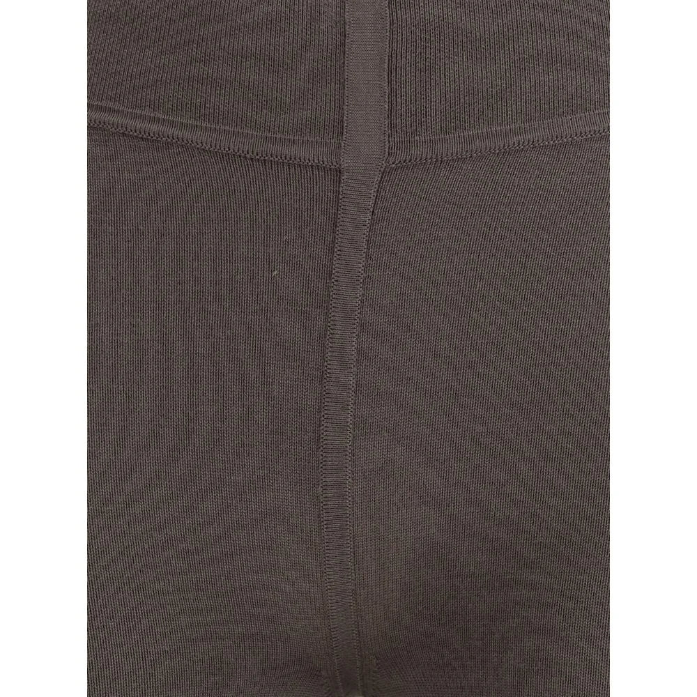 Rick Owens Gray Fleece Wool Leggings