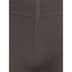 Rick Owens Gray Fleece Wool Leggings