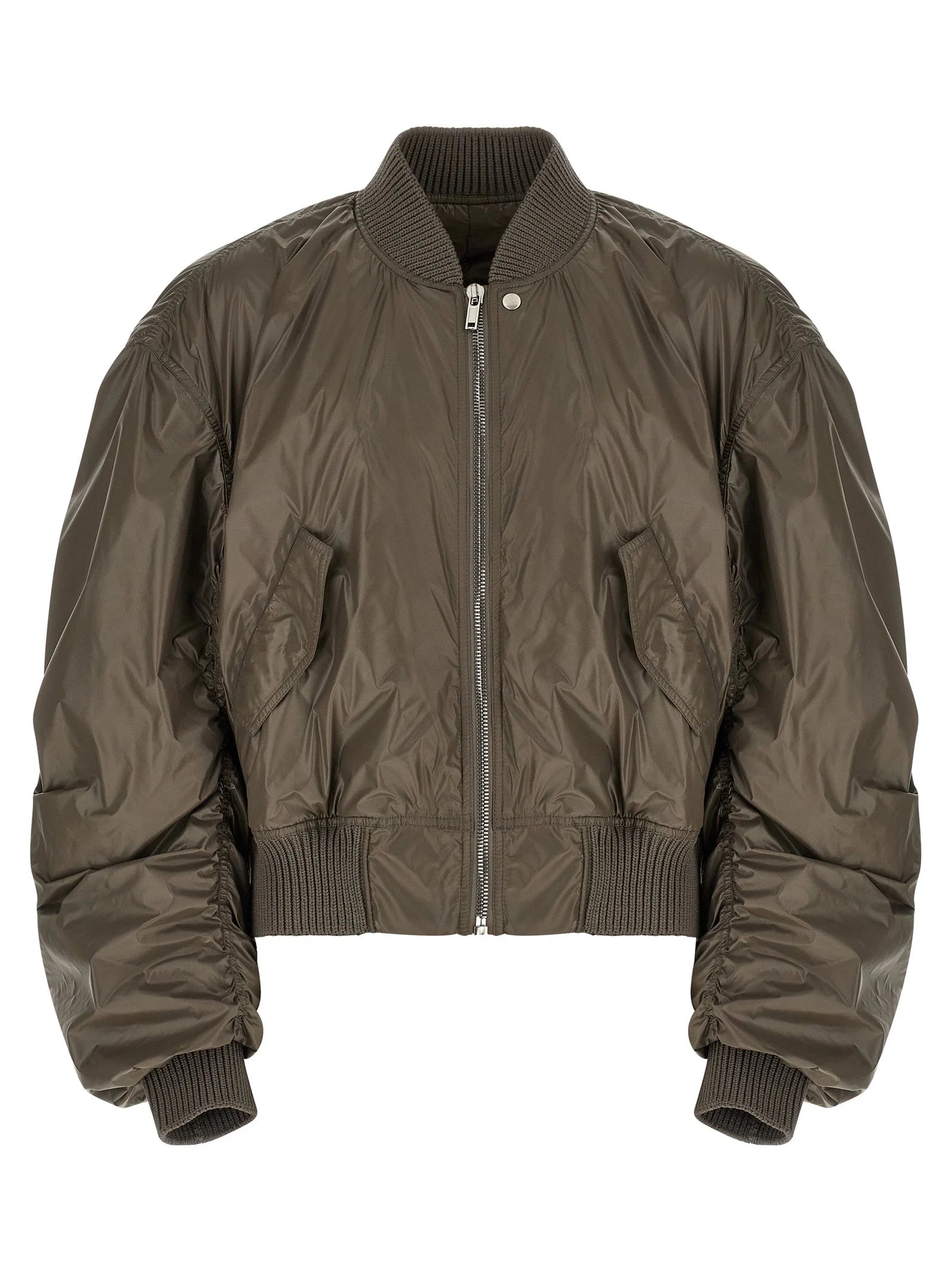 Rick Owens Gray Nylon Bomber
