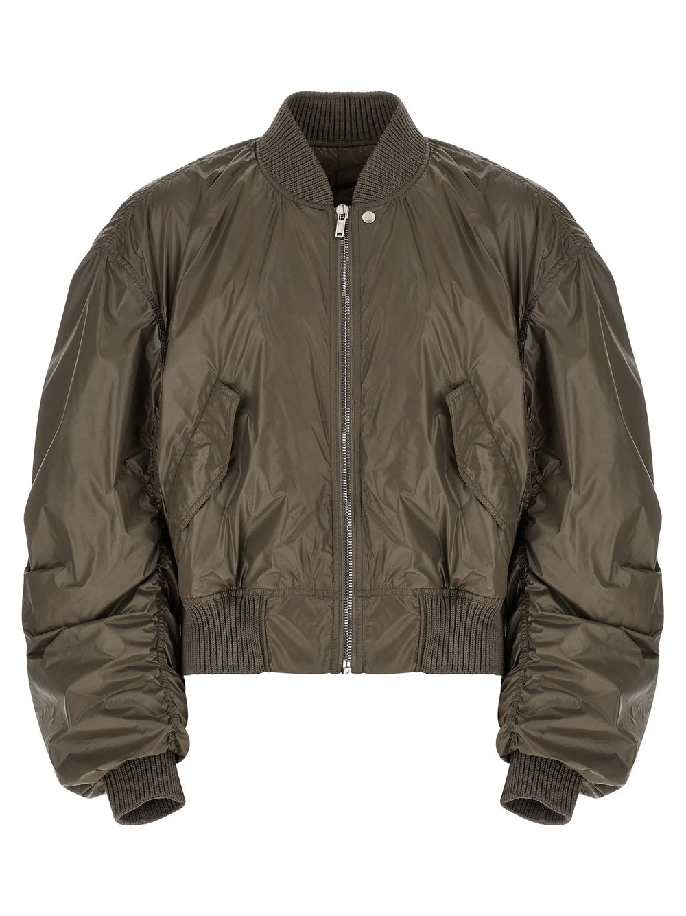 Rick Owens Gray Nylon Bomber