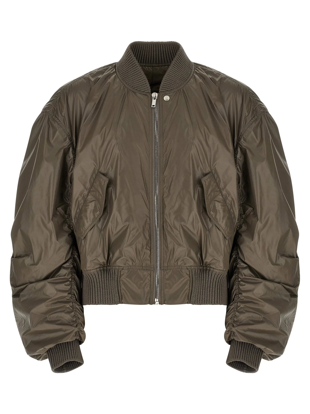 Rick Owens Gray Nylon Bomber