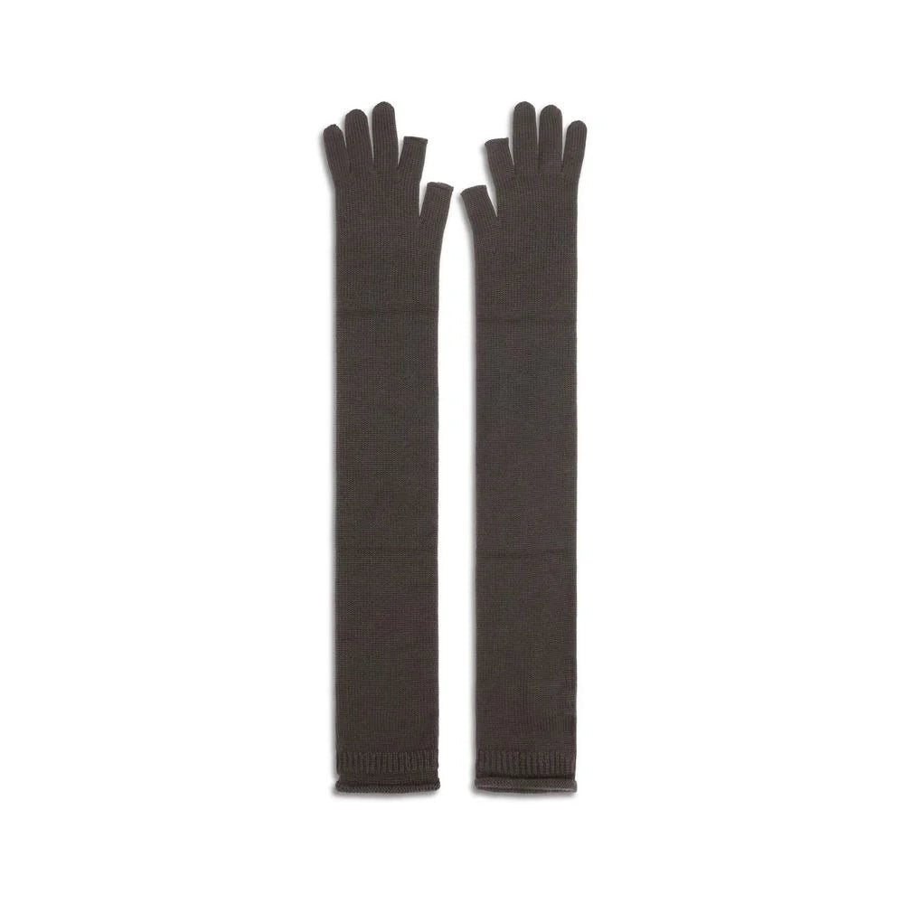 Rick Owens Gray Wool Oves Aries Gloves