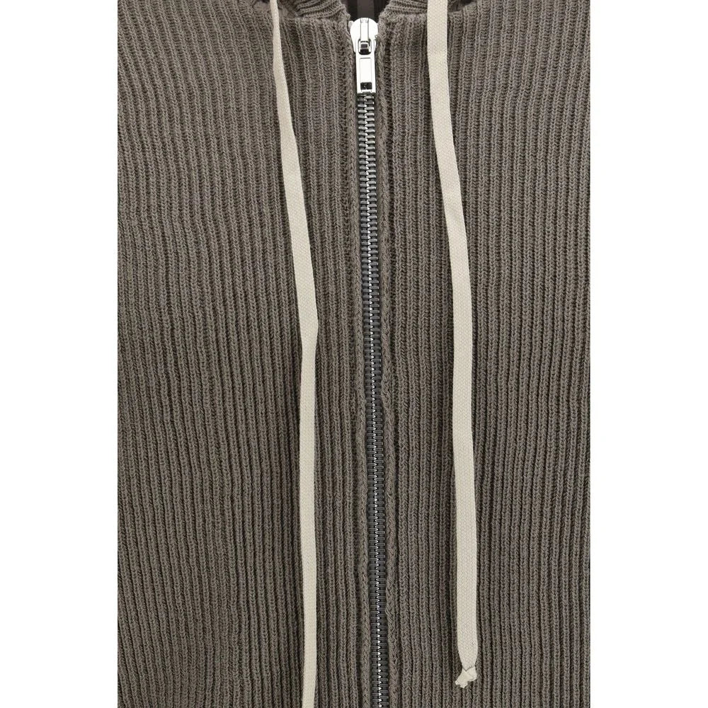 Rick Owens Gray Wool Oves Aries Hoodie