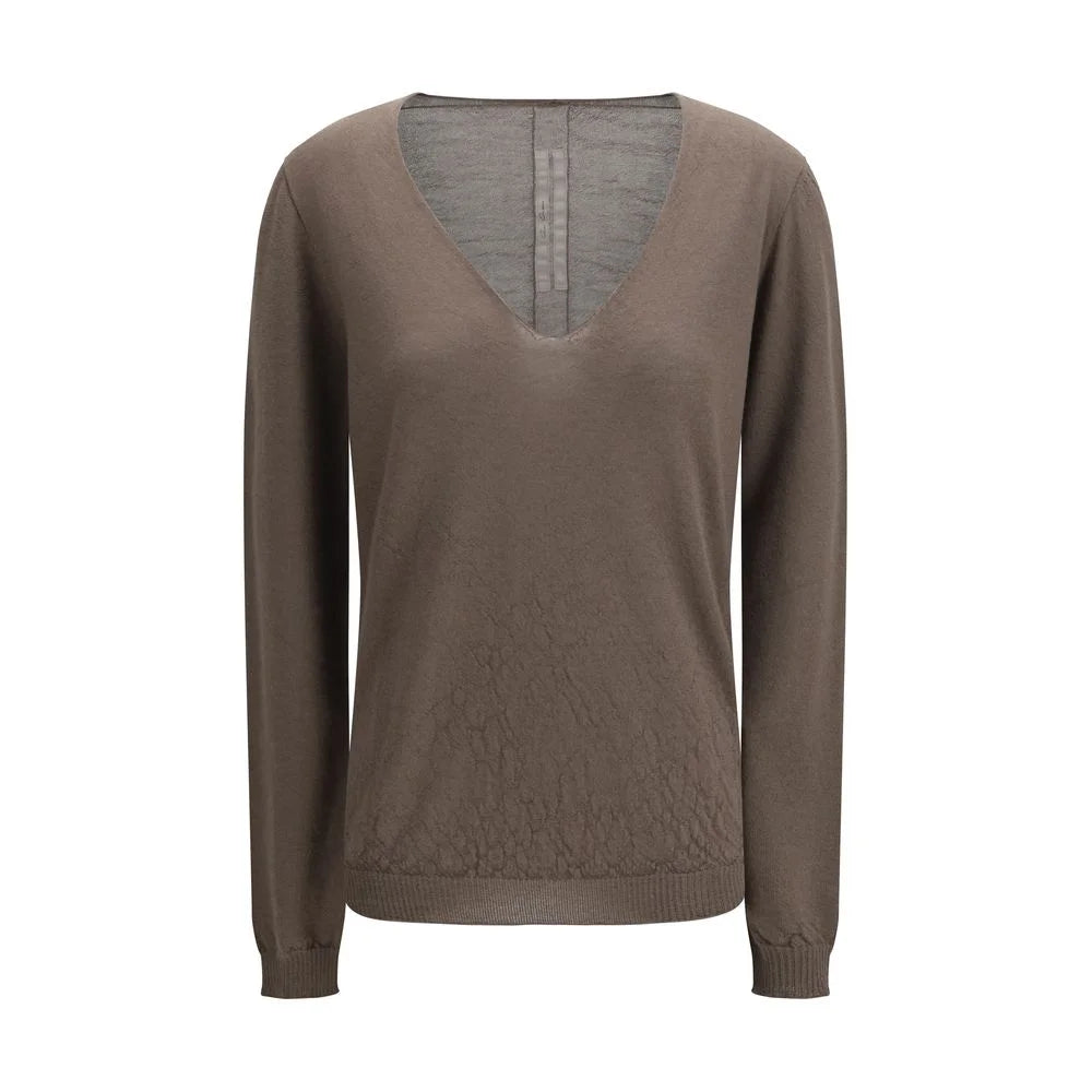 Rick Owens Gray Wool Sweatshirt