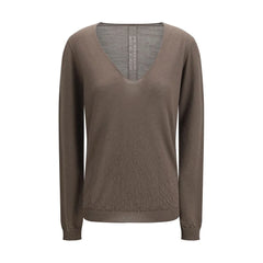 Rick Owens Gray Wool Sweatshirt