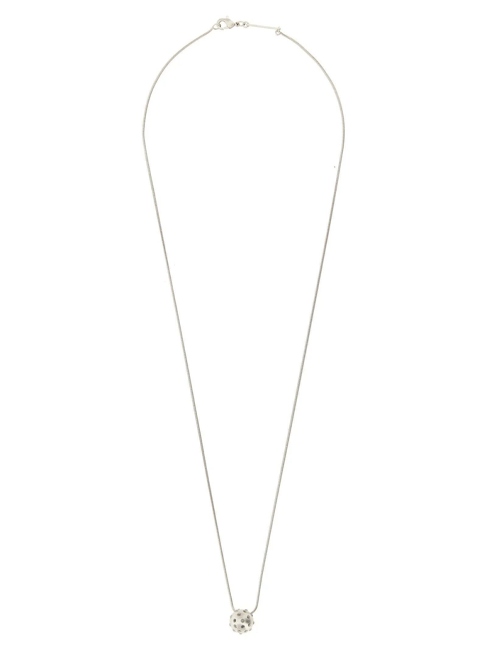 Rick Owens Silver Brass Necklace - One Size