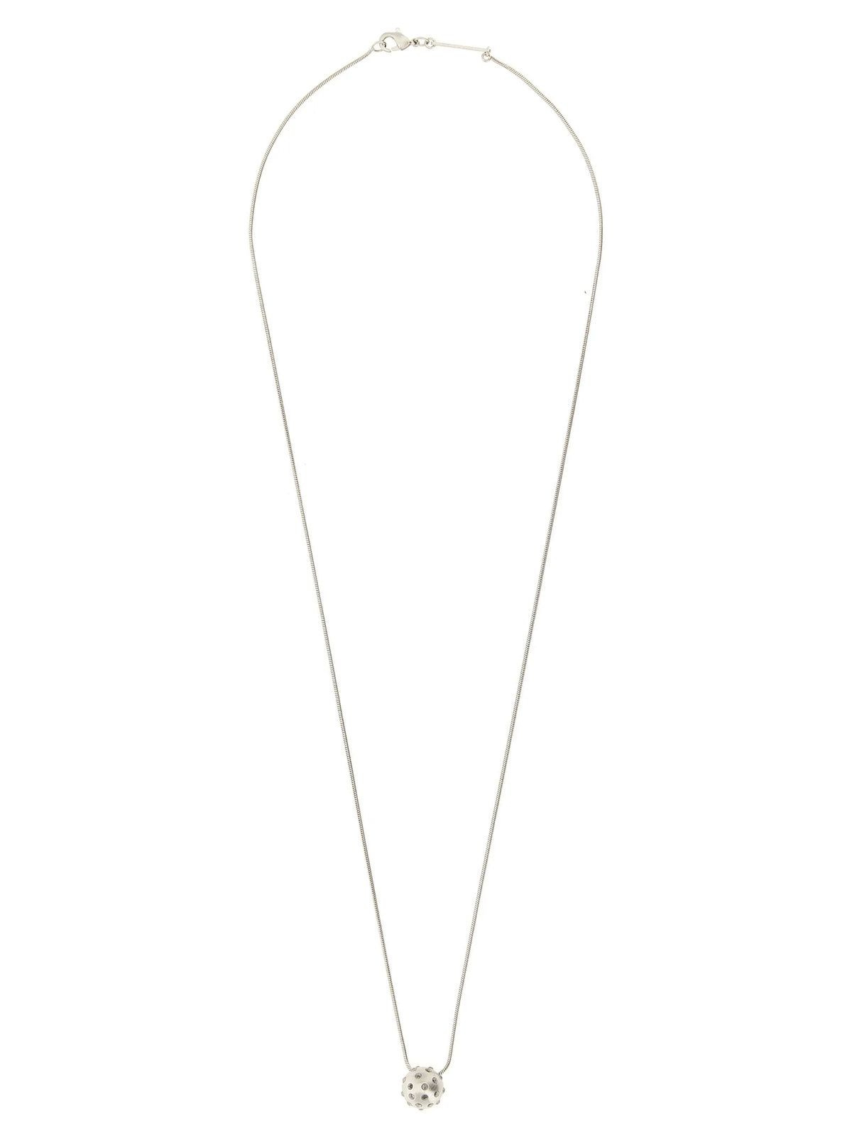 Rick Owens Silver Brass Necklace - One Size