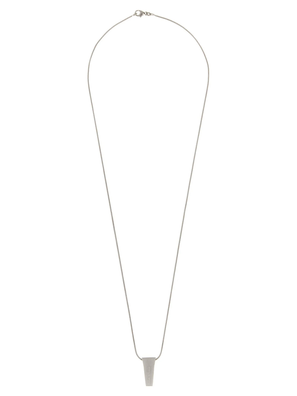 Rick Owens Silver Brass Necklace - One Size