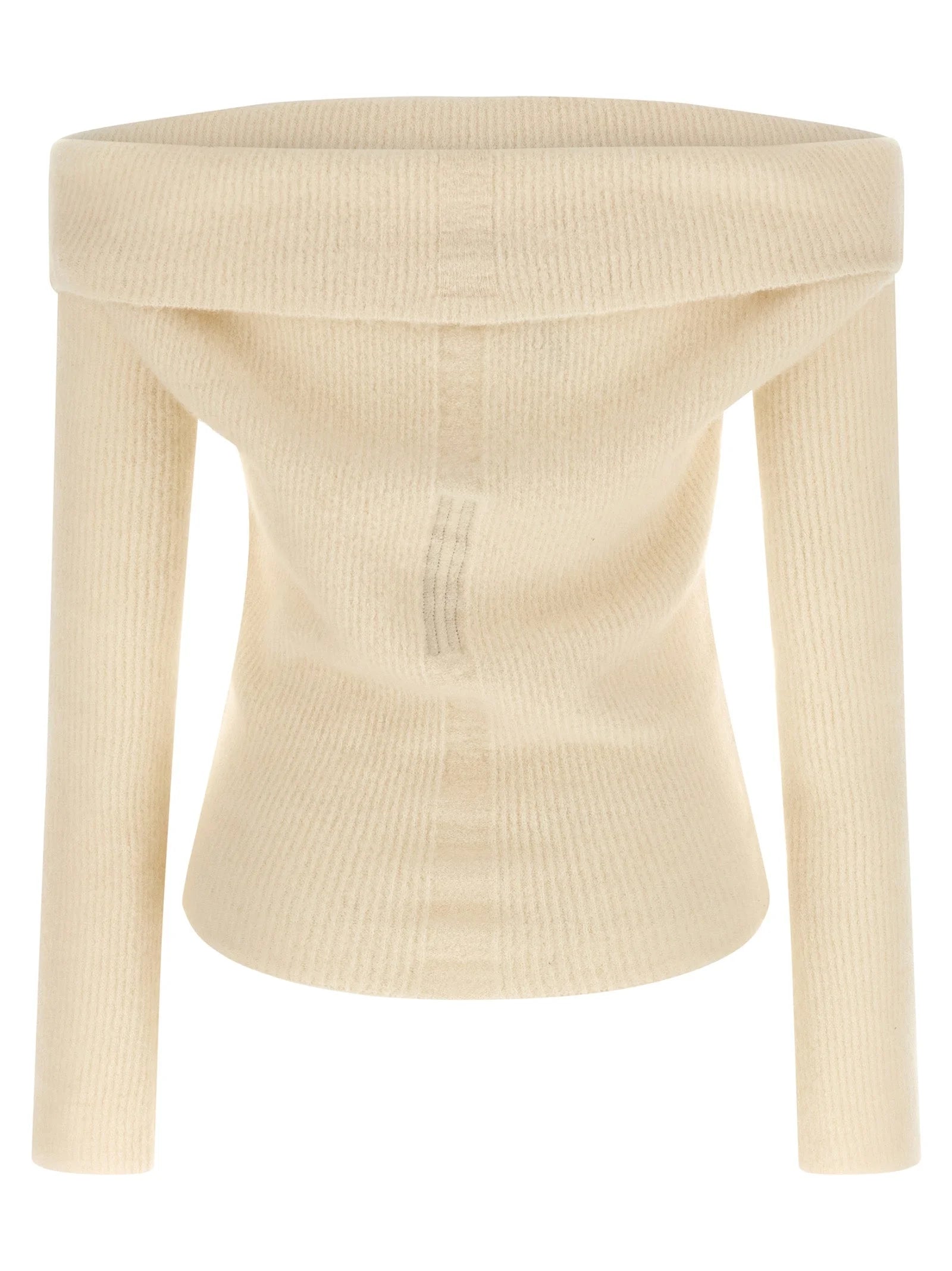 Rick Owens White Wool Cardigan - M