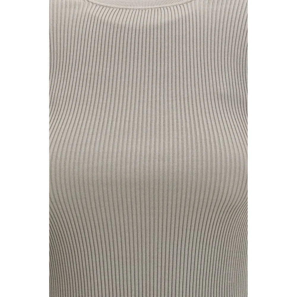 RIER Beige Silk T-Shirt