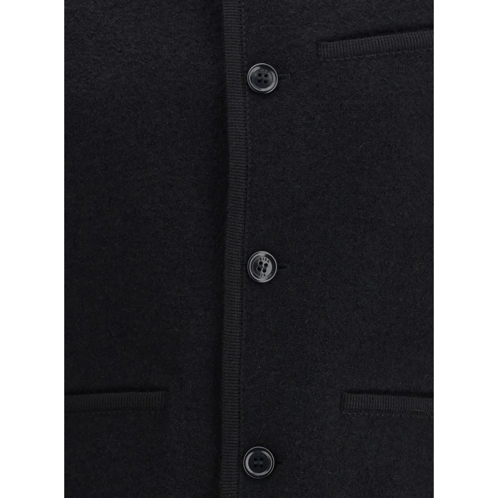 RIER Black Fleece Wool Sleveless Jacket