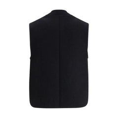 RIER Black Fleece Wool Sleveless Jacket