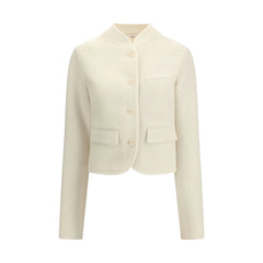 RIER White Fleece Wool Coat