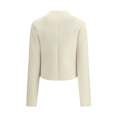 RIER White Fleece Wool Coat