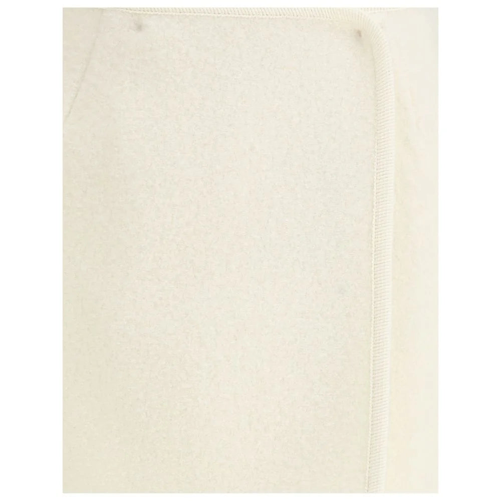 RIER White Fleece Wool Mini Skirt - M
