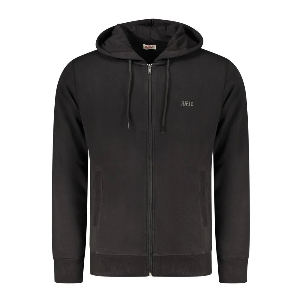 Rifle Black Cotton Men Sweater