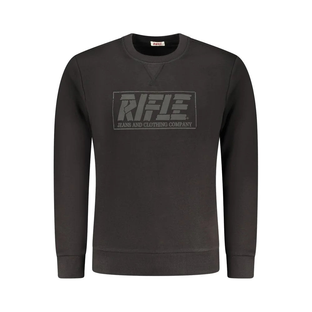Rifle Black Cotton Men Sweater
