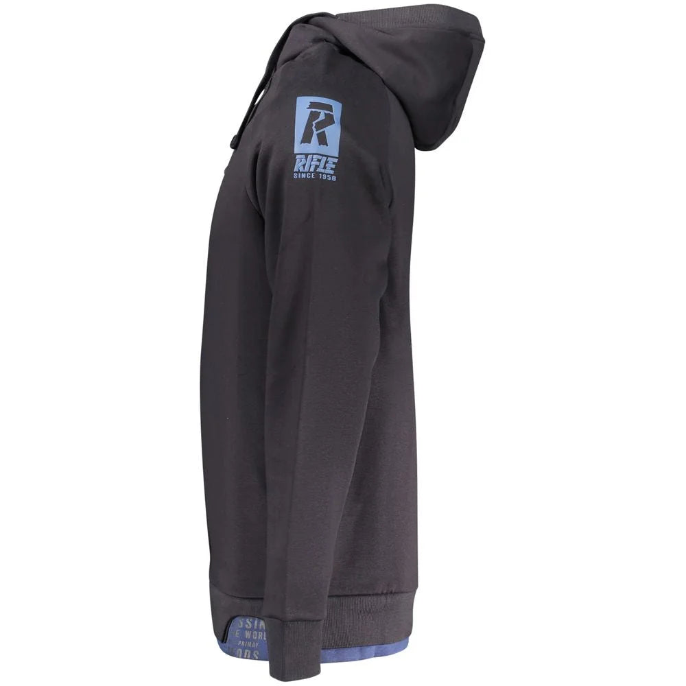 Rifle Blue Cotton Men Sweatshirt