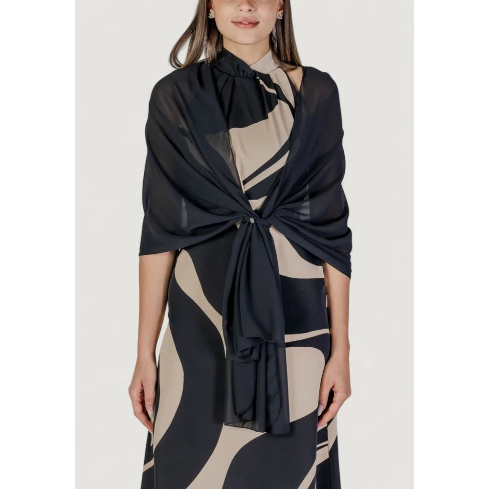 Rinascimento Black Polyester Scarf - Scarves & Shawls