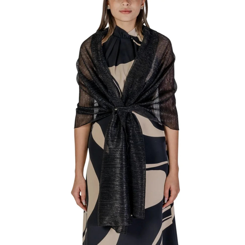 Rinascimento Black Polyester Scarf - Scarves & Shawls
