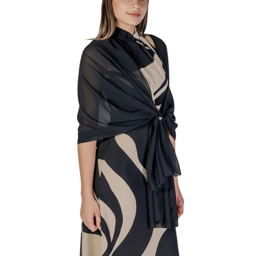 Rinascimento Black Polyester Scarf - Scarves & Shawls