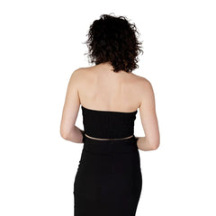 Rinascimento Black Polyester Top - IT42|M - Tank Tops