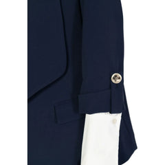 Rinascimento Blue Polyester Blazer - IT40|S - Coats & Jackets