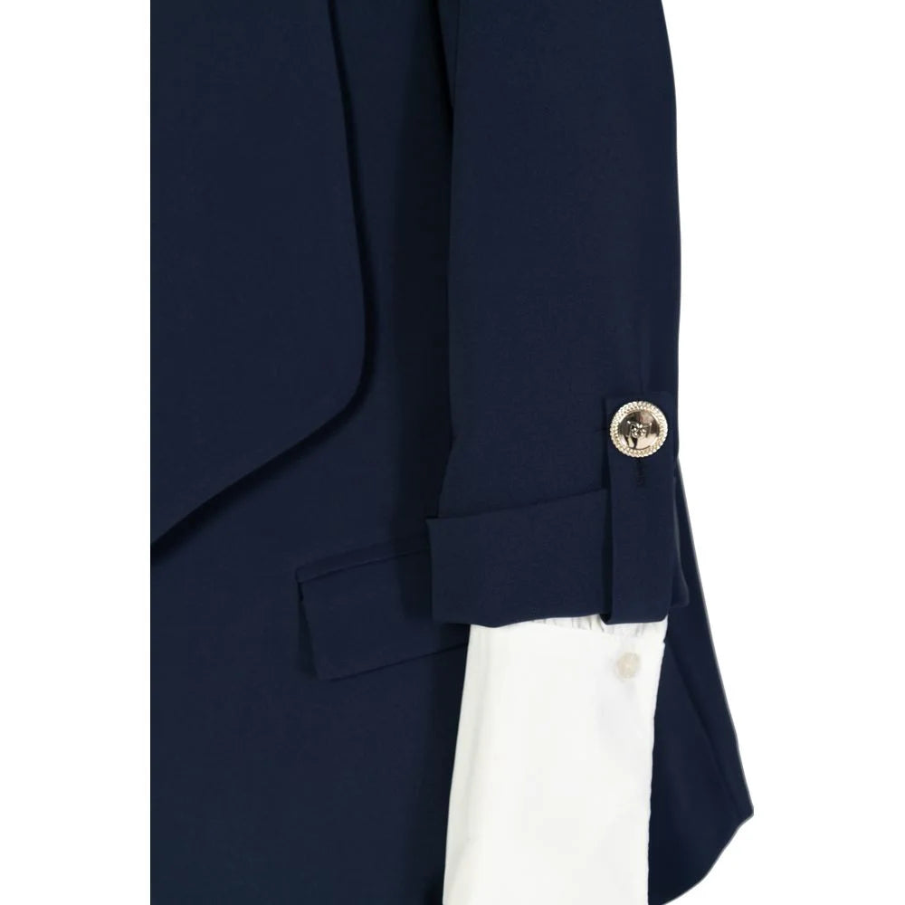 Rinascimento Blue Polyester Blazer - IT40|S - Coats & Jackets