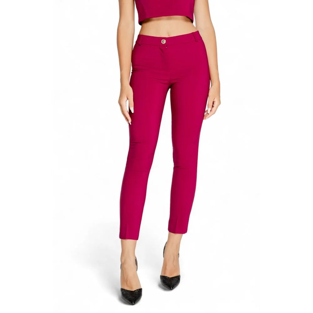 Rinascimento Bordeaux Polyester Pant - Trousers
