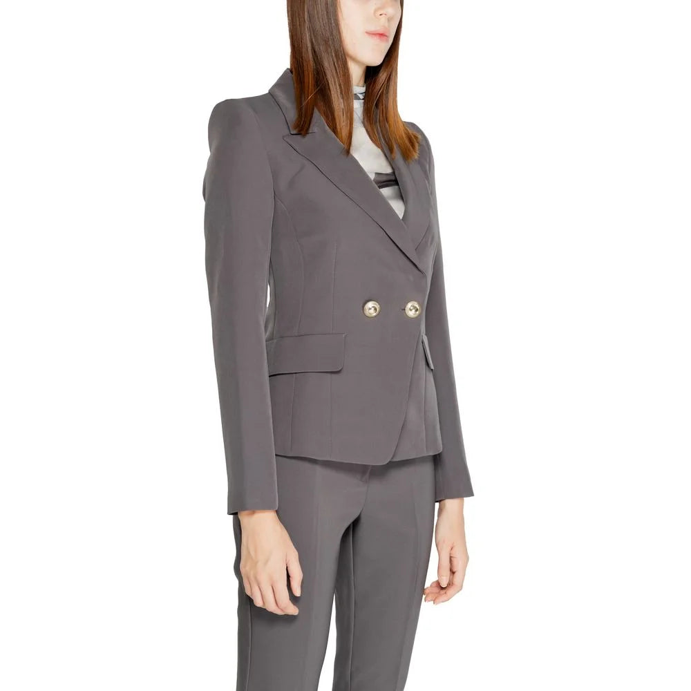 Rinascimento Gray Polyester Blazer - IT44|L - Coats & Jackets