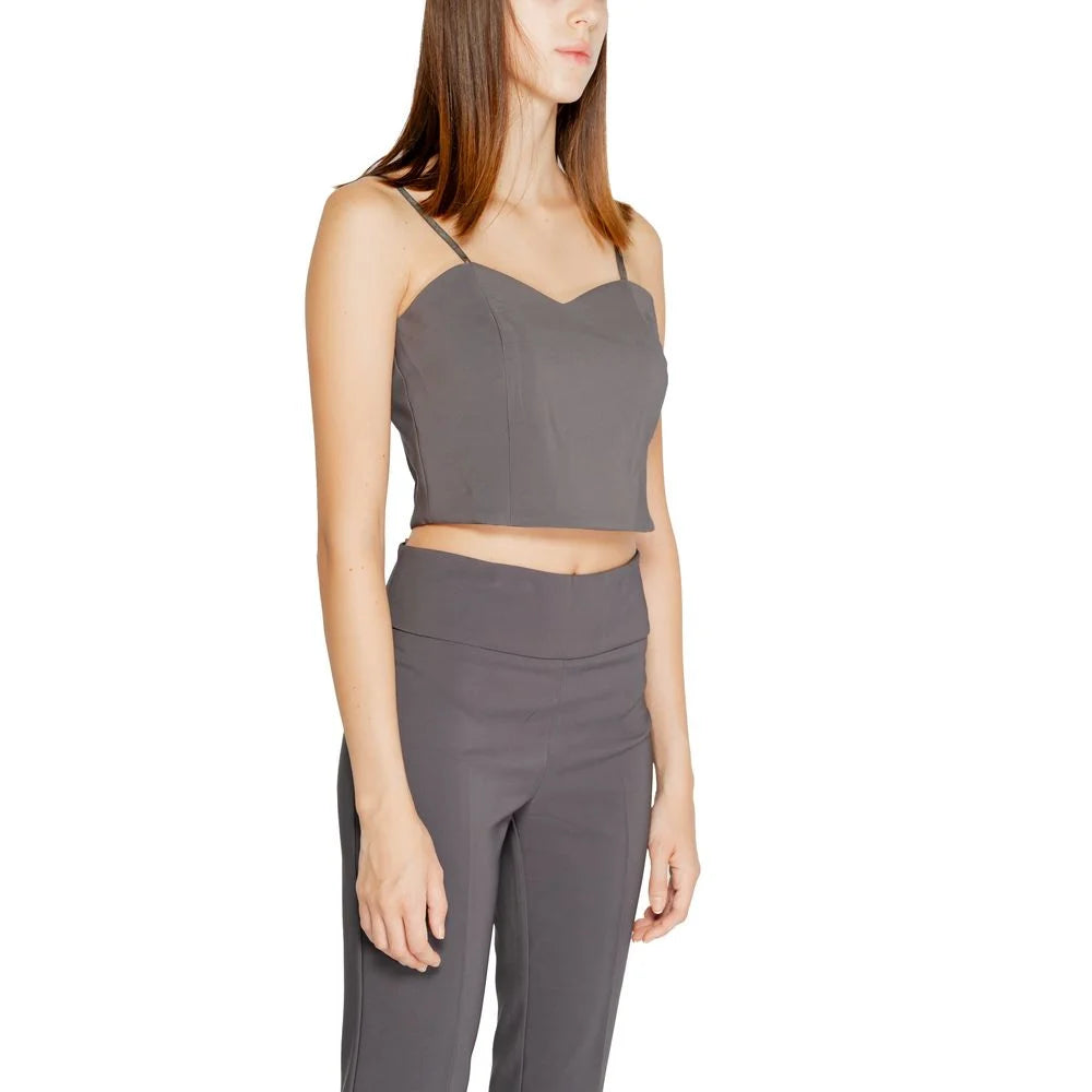 Rinascimento Gray Polyester Top - IT40|S - Crop Tops