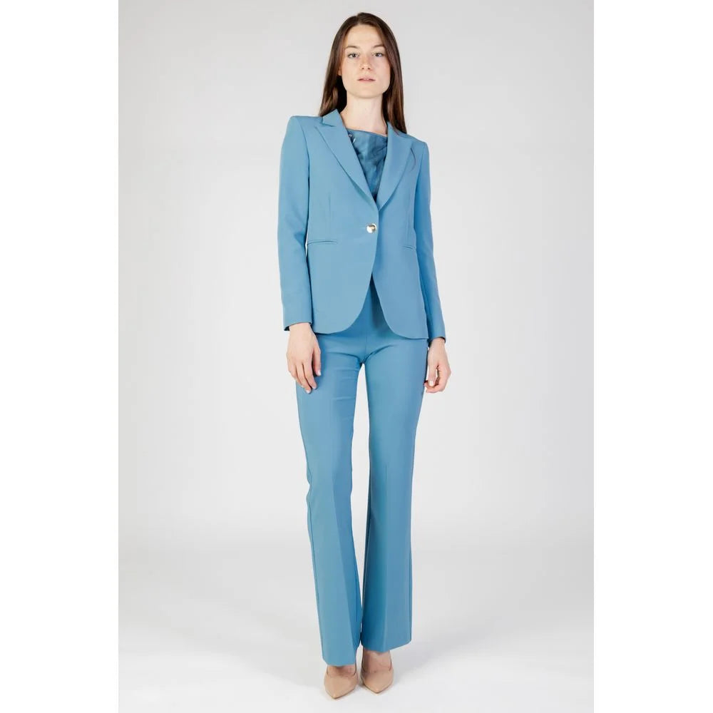 Rinascimento Turquoise Polyester Blazer - IT42|M - Coats & Jackets