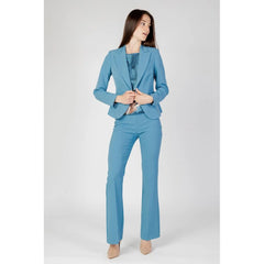 Rinascimento Turquoise Polyester Blazer - IT42|M - Coats & Jackets