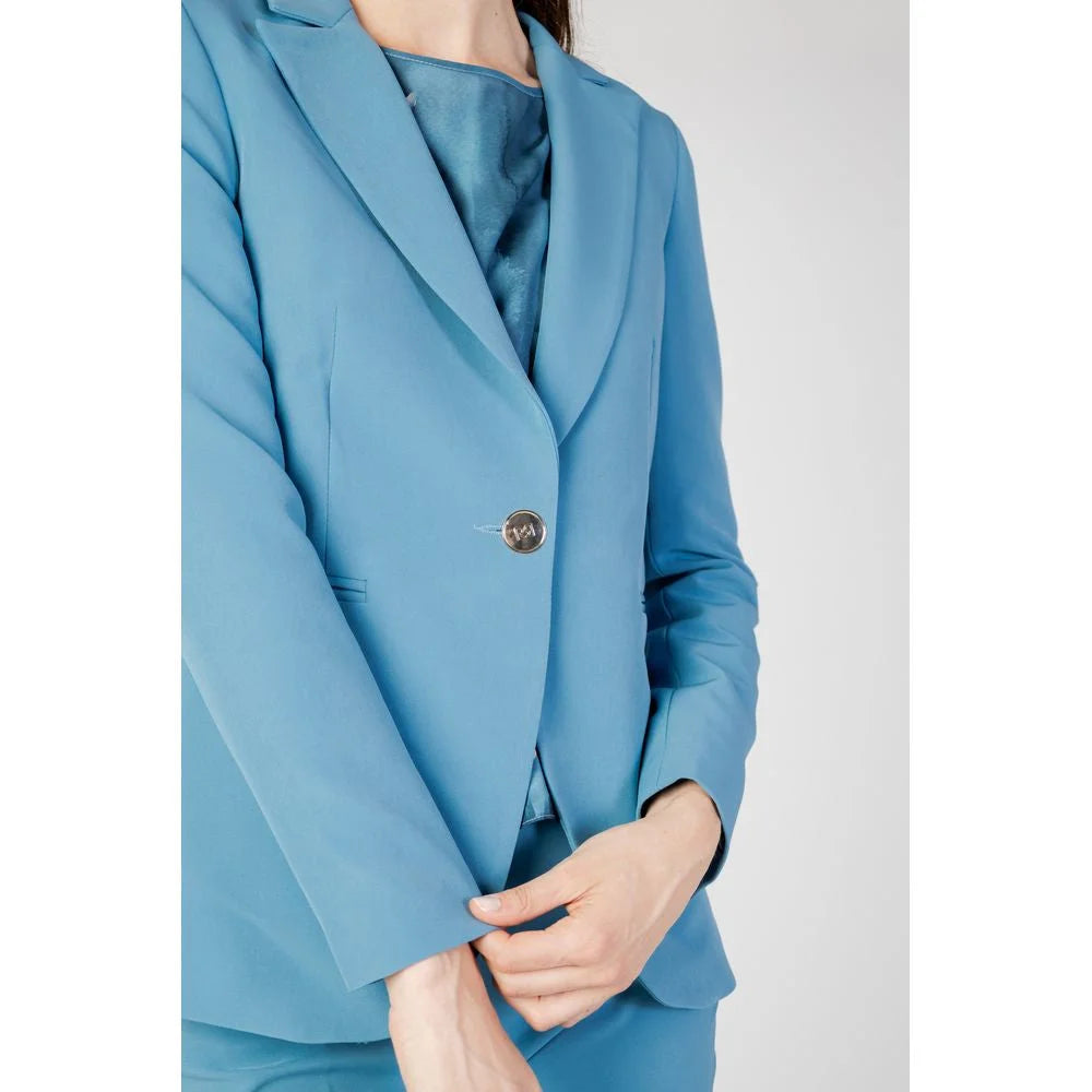 Rinascimento Turquoise Polyester Blazer - IT42|M - Coats & Jackets