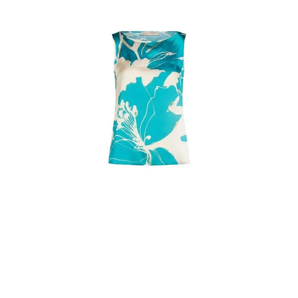 Rinascimento Turquoise Polyester Blouse - IT38|XS