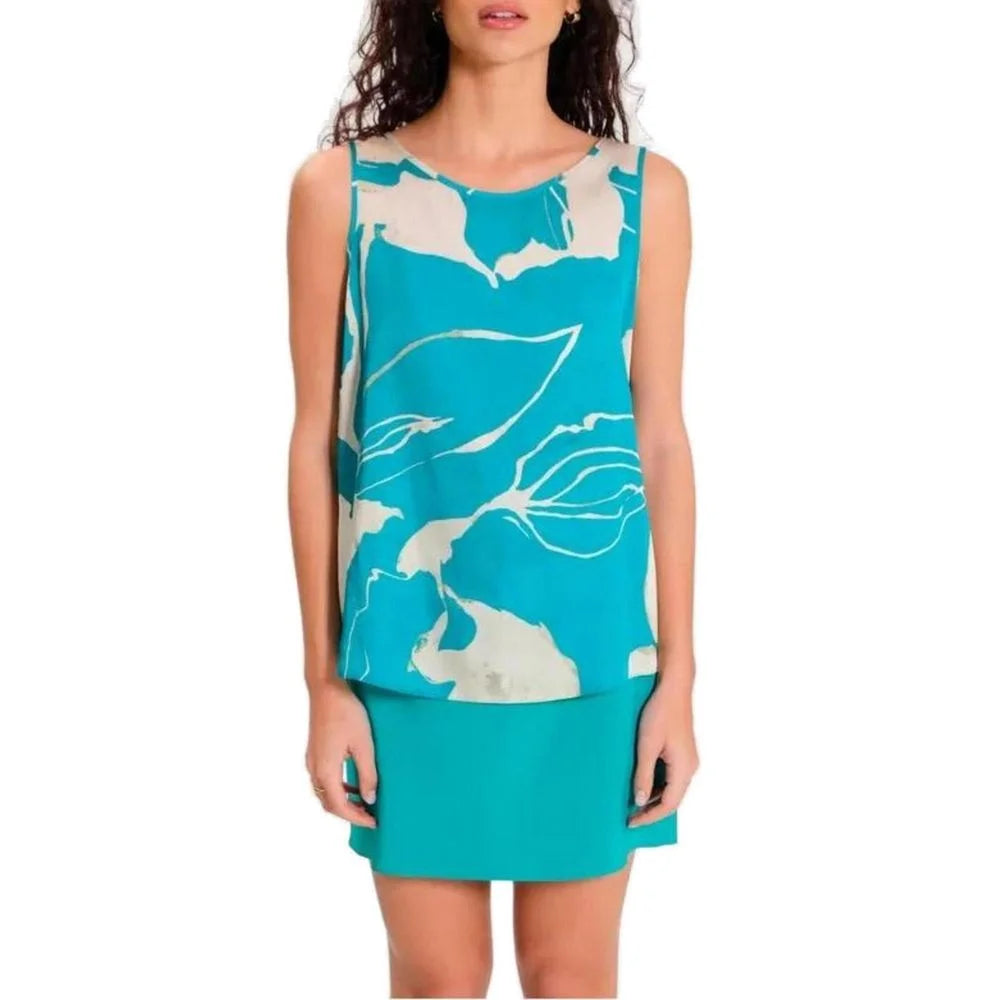 Rinascimento Turquoise Polyester Blouse - IT38|XS