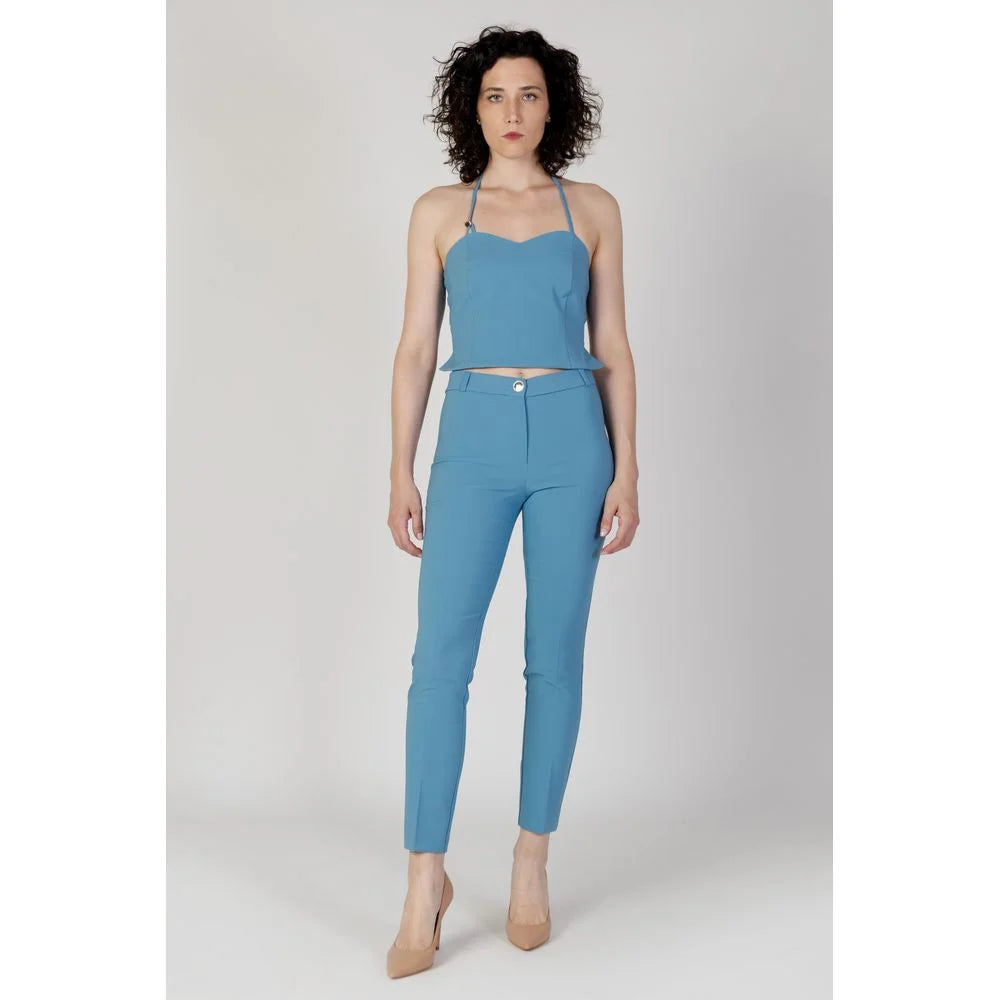 Rinascimento Turquoise Polyester Top - Tank Tops