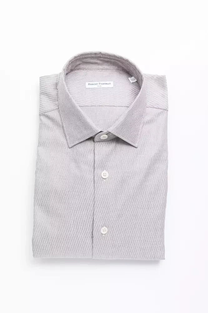 Robert Friedman Beige Cotton Men Shirt - Shirts