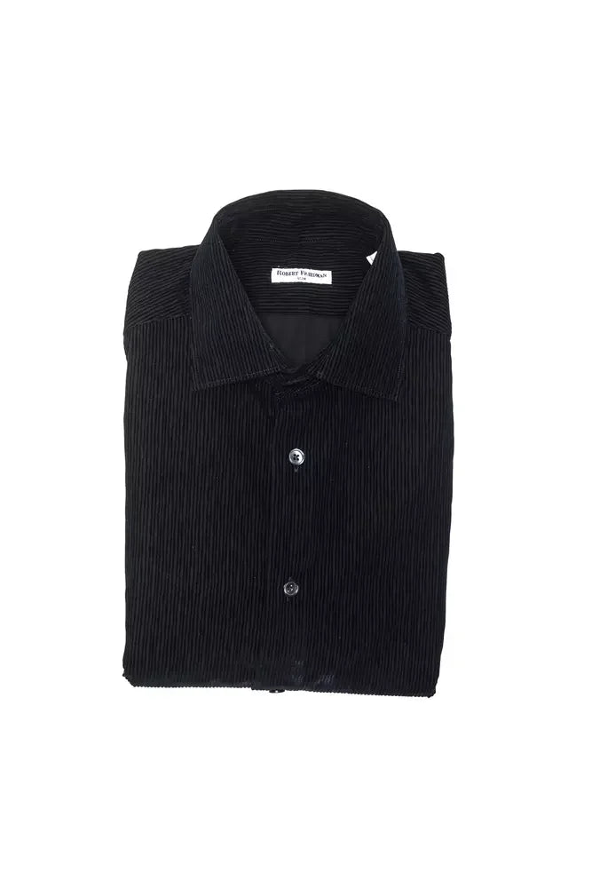 Robert Friedman Black Cotton Men Shirt - M - Shirts