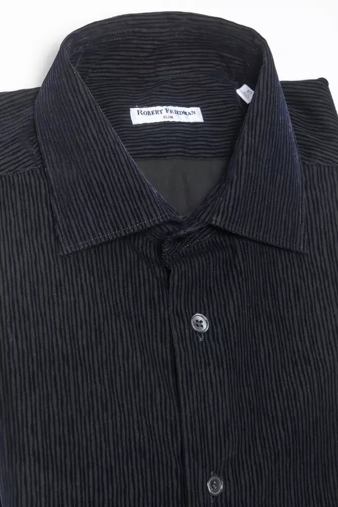 Robert Friedman Black Cotton Men Shirt - M - Shirts