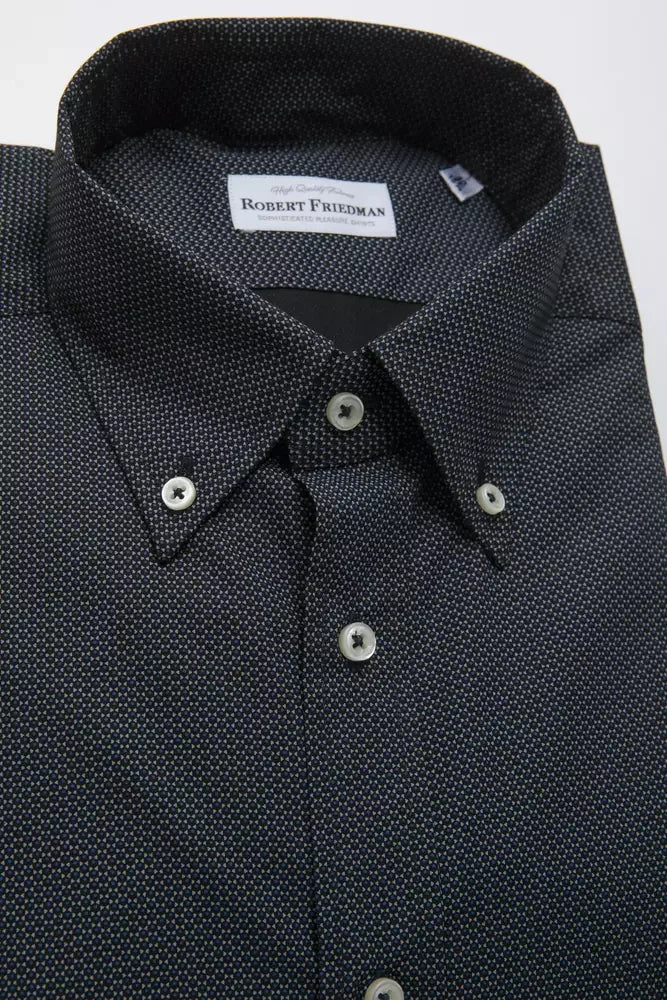 Robert Friedman Black Cotton Men Shirt - Shirts